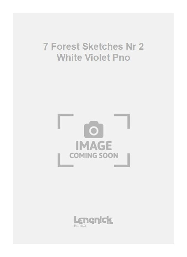 7 Forest Sketches Nr 2 White Violet Pno